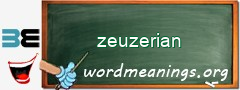 WordMeaning blackboard for zeuzerian